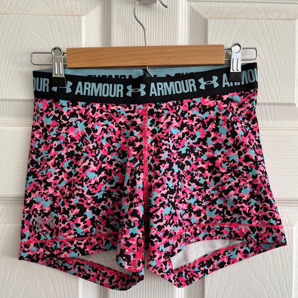 Multi color, pink and blue, mid-rise shorty. - Picture 1 of 2